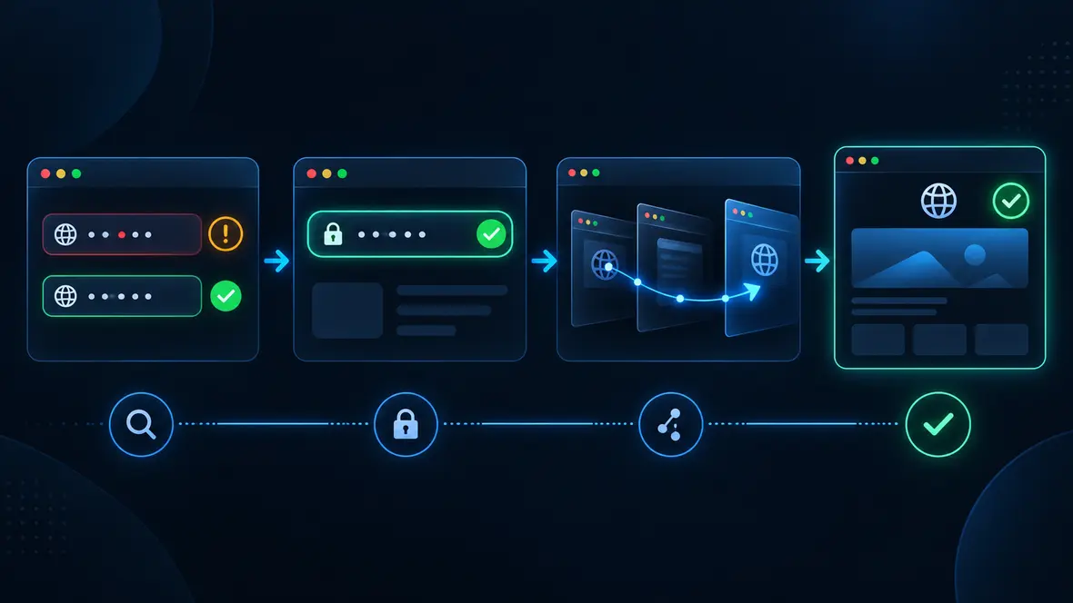 BOOSTLINK가 사이트 정보를 카테고리와 검색 결과로 정리하는 화면